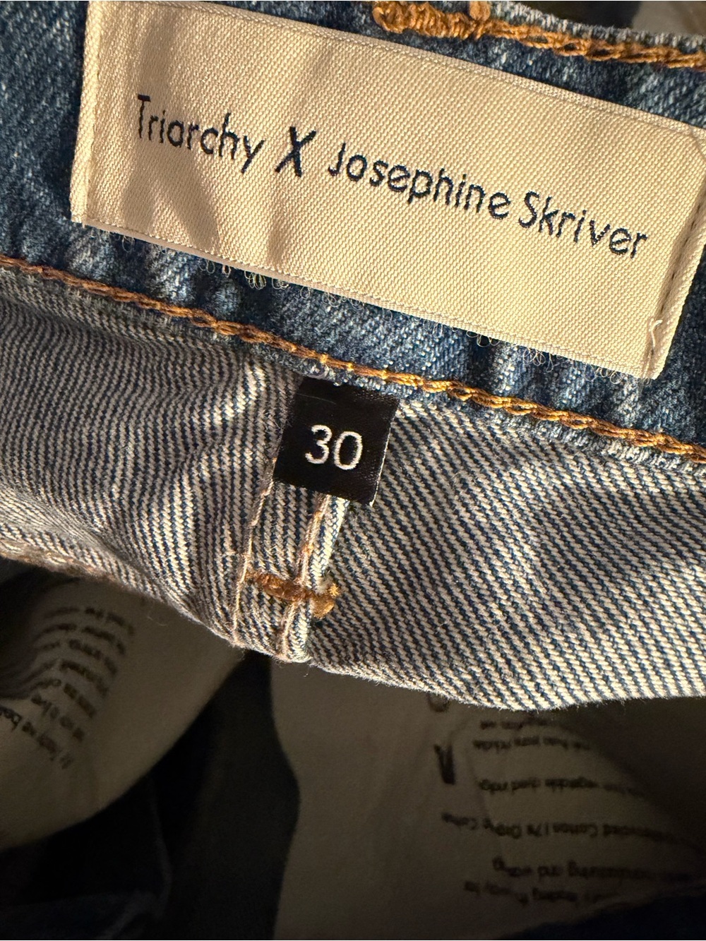 Triarchy x Josephine Skriver High Waisted Blue Jeans NWT - Picture 9 of 11